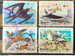 C 1461 Brazil Stamp Fauna Abrolhos Bird 1985 Complete Series Circulated 2 - Gebruikt