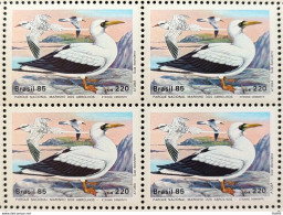 C 1462 Brazil Stamp Fauna Abrolhos Bird Atoba 1985 Block Of 4 - Unused Stamps