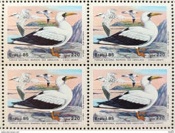 C 1462 Brazil Stamp Fauna Abrolhos Bird Atoba 1985 Block Of 4 - Neufs