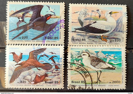 C 1461 Brazil Stamp Fauna Abrolhos Bird 1985 Complete Series Circulated 1 - Gebruikt