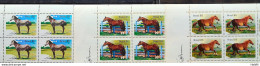 C 1444 Brazil Stamp Brazilian Breed Horses 1985 Block Of 4 Complete Series - Unused Stamps