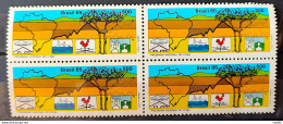 C 1443 Brazil Stamp National Climate Map Program 1985 Block Of 4 - Neufs