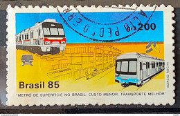 C 1440 Brazil Stamp Superficie Metro Train Recife Porto Alegre 1985 Circulated 1 - Used Stamps