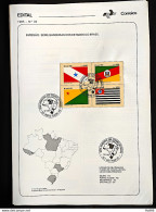 Brochure Brazil Edital 1985 36 Brazil PA SP AC WITH STAMP CBC RS PORTO ALEGRE - Covers & Documents