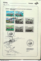 Brochure Brazil Edital 1985 31 Maritima Connection River Niteroi Ship With Stamp Cbc Rj Rio - Briefe U. Dokumente