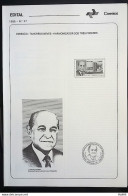 Brochure Brazil Edital 1985 27 President Tancredo Neves Brasilia Without Stamp - Lettres & Documents