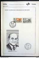 Brochure Brazil Edital 1985 27 President Tancredo Neves Brasilia With Stamp CBC DF Brasilia - Covers & Documents