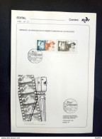 Brochure Brazil Edital 1985 21 Cinema Cataguases With Stamp Cbc Rj Niteroi - Cartas & Documentos