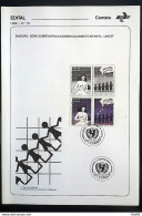 Brochure Brazil Edital 1985 16 UNICEF WOMAN CHILD HEALTH WITH STAMP CBC DF BRASILIA - Brieven En Documenten