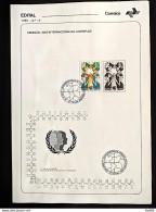 Brochure Brazil Edital 1985 19 Youth With Stamp CBC DF Brasilia - Briefe U. Dokumente