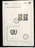 Brochure Brazil Edital 1985 19 Youth With Stamp CBC DF Brasilia - Brieven En Documenten