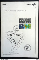 Brochure Brazil Edital 1985 02 Brasilsat Satellite Map Communication With Stamp CBC DF Brasilia - Briefe U. Dokumente