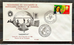 Brazil Envelope PVT FIL 029 1985 Priest Bartolomeu De Gusmao CBC SP - FDC