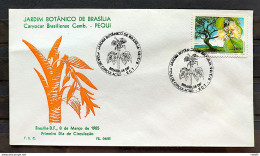 Brazil Envelope PVT FIL 004 1985 Jardim Botânico Meio Ambiente CBC Brasilia - FDC