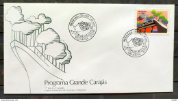 Brazil Envelope FDC 386 1985 Grande Carajas Ship Train CBC MA 01 - FDC