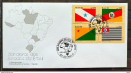 Brazil Envelope FDC 384 1985 Flag Of States AC RS To CBC SP - FDC