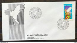 Brazil Envelope FDC 381 1985 UN Anniversary United Nations CBC Brasilia 02 - FDC