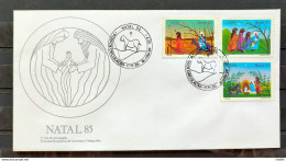 Brazil Envelope FDC 383 1985 Christmas Religion CBC Brasilia 01 - FDC