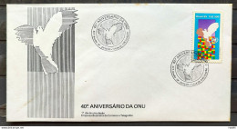 Brazil Envelope FDC 381 1985 UN Anniversary United Nations CBC Brasilia 01 - FDC