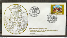 Brazil Envelope FDC 375 1985 Revolution Farroupilha Military Horses CBC RS 02 - FDC