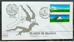 Brazil Envelope FDC 358 1985 Brasília Map Theater Catetinho CBC Brasília 02 - FDC