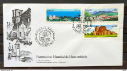 Brazil Envelope FDC 356 1985 World Heritage Olinda Missions Ouro Preto CBC PE 01 - FDC