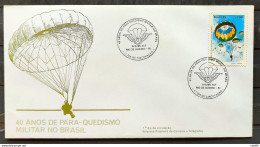 Brazil Envelope FDC 353 1985 Military Parachute CBC RJ 03 Parachute - FDC