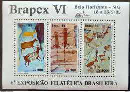 B 69 Brazil Stamp Brapex Vi Rock Paintings Cave 1985 - Nuevos