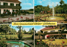 73641925 Bad Laer Haus Sonnenwinkel Pferdekutsche Springbrunnen Garten Bad Laer - Bad Laer