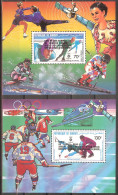 DJIBOUTI Olympic Games-84(hockey,figure Skating),space Set 2 S/Sheets Overpr. MNH - Autres & Non Classés