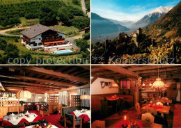 73641684 Dorf Tirol Hotel Brunnhofer Restaurant Burg Landschaftspanorama Alpen D - Other & Unclassified