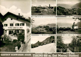 73641681 Tisens Merano Suedtirol Gasthof Schwarzer Adler Ortsansicht Kapelle Ber - Sonstige & Ohne Zuordnung