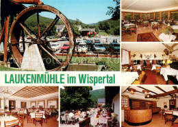 73641641 Lorch Rheingau Restaurant Cafe Laukenmuehle Im Wispertal Wasserrad Lorc - Sonstige & Ohne Zuordnung