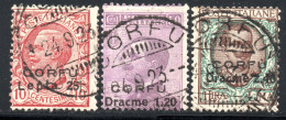 3010.GREECE.ITALY,CORFU. 1923 HELLAS 9-11,SC.N9,N12,N13 - Isole Ioniche