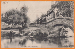 CPA De EVREUX " Pont D'Harrouard "  1908 Avec Un  Cachet Rare Du " Lycée D'Evreux  MATH-ELEM 1907-1908 " Animée - Evreux