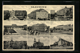 AK Gleiwitz, Wilhelmstrasse, Feldherrneck, Haus Oberschlesien, Wilhelmstrasse  - Schlesien