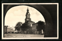 AK Hirschberg I. Rsgb. Laubenbogen Mit Rathaus  - Schlesien