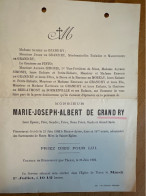 Marie De Grand Ry *1848+1902 Buenos-Aires Chateau De Hodbomont Theux Imp Verviers De Pinto Simonis De Berlaymont De Borm - Obituary Notices