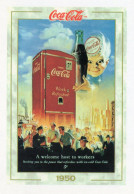 [DC1517] CPM - COCA COLA - 1950 - A WELCOME HOST TO WORKERS (40) - CARTOLINEA 1517 - PERFETTA - Non Viaggiata - Werbepostkarten