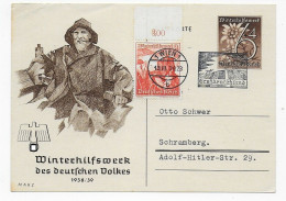 Ganzsache WHW 1938/39, Wien 1939 Mit Werbestempel - Cartas & Documentos