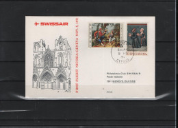 Schweiz Luftpost FFC Swissair  5.11.1971 - Erst- U. Sonderflugbriefe