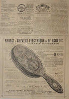 Brosse à Cheveux éléctrique Du Dr Scott - Page Originale 1883 - Historical Documents