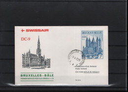 Schweiz Luftpost FFC Swissair  3.4.1972 Brussel - Basel - First Flight Covers