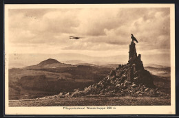 AK Segelflugzeug über Dem Fliegerdenkmal Wasserkuppe  - Sonstige & Ohne Zuordnung