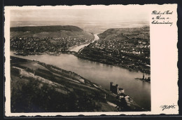 AK Bingen / Rhein, Blick Von Der Ruine Rossel Auf Rhein Und Nahemündung  - Bingen