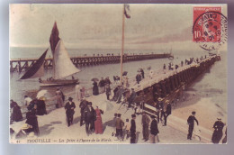 14 - TROUVILLE - LES JETÉES - COLORISÉE - ANIMÉE -  - Trouville