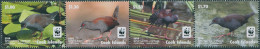 Cook Islands 2014 SG1808a-1811a WWF Spotless Crake Strip MNH - Islas Cook