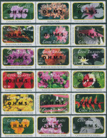 Cook Islands OHMS 2010 SGO70-O87 Flowers Foil Embossing Set (18) MNH - Cook