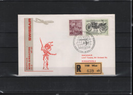 Schweiz Luftpost FFC Swissair  7.4.1973 Wien -  Singapur - Premiers Vols