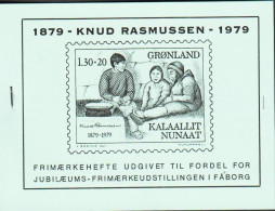 1979. GRØNLAND.  Knud Rasmussen 130+20 Øre Red 4-Block. Private Stamp Booklet Produced By A S... (Michel 116) - JF545583 - Ungebraucht